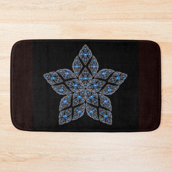 Item preview, Blue Beaded Gems Geometric Fractal Flower designed and sold by BoundedChaos.