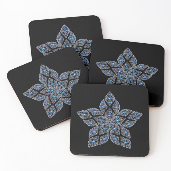 Item preview, Blue Beaded Gems Geometric Fractal Flower designed and sold by BoundedChaos.