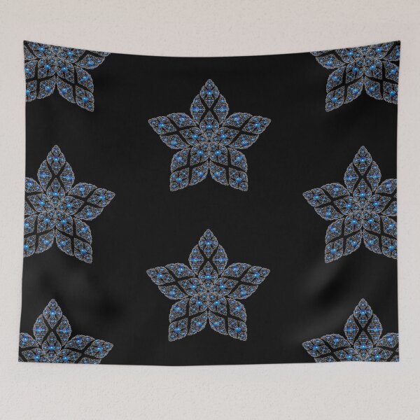 Item preview, Blue Beaded Gems Geometric Fractal Flower designed and sold by BoundedChaos.