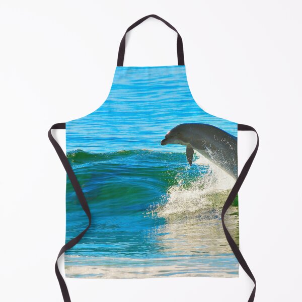 Item preview, Dolphin jumping in sea waves of blue ocean designed and sold by LeBreab.