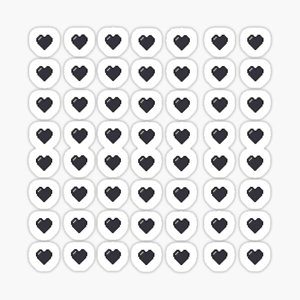 Item preview, Extra Small Black Pixel Heart Sticker Pack designed and sold by royal-tees.