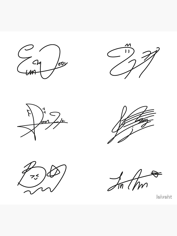 ASTRO signatures black ver. Poster