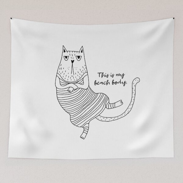 Item preview, 1950s beach cat - coloring stuff designed and sold by wearelefties.