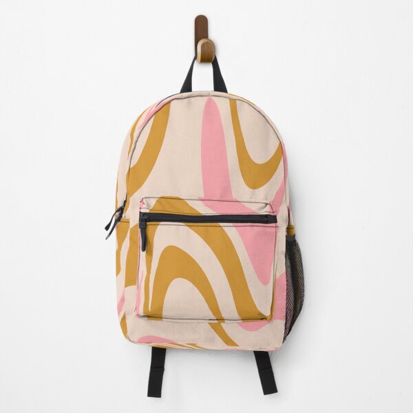 Item preview, 70s Retro Swirl Pink and Gold Color Abstract designed and sold by trajeado14.