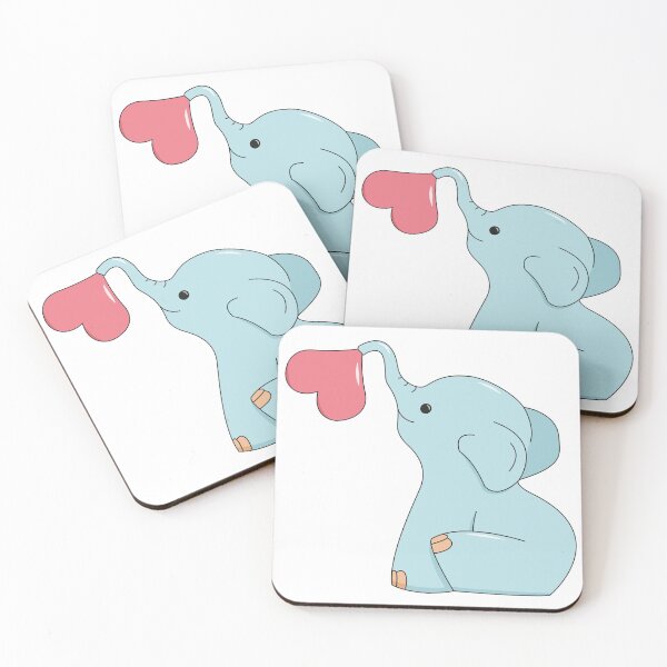Item preview, Baby Blue Elephant Blowing A Heart designed and sold by Snilfen.