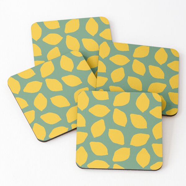 Item preview, Green and yellow lemons trendy seamless pattern citrus  designed and sold by neopop.