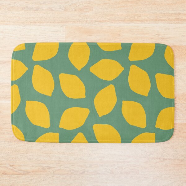 Item preview, Green and yellow lemons trendy seamless pattern citrus  designed and sold by neopop.