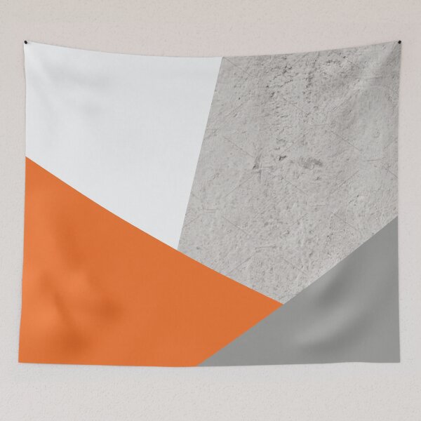 Item preview, Grey Orange and Concrete Color Block designed and sold by sylviabosky.