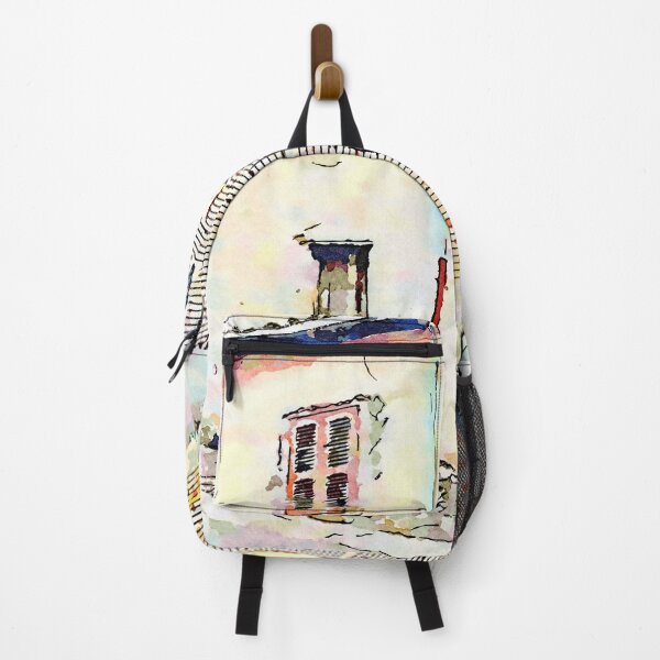 Item preview, Camerata Nuova: glimpse of the buildings with two street lamps designed and sold by Giuseppe Cocco.