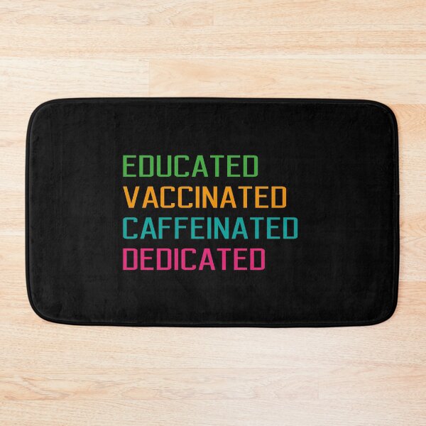 Item preview, Educated Vaccinated Caffeinated Dedicated | Funny Gift Nurse | designed and sold by bigfamilytee.