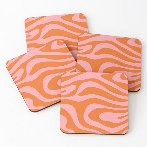 Item preview, Abstract Retro 70s Orange Pink designed and sold by trajeado14.