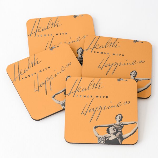 Item preview, Health Comes With Happiness (orange) designed and sold by beanphoto.