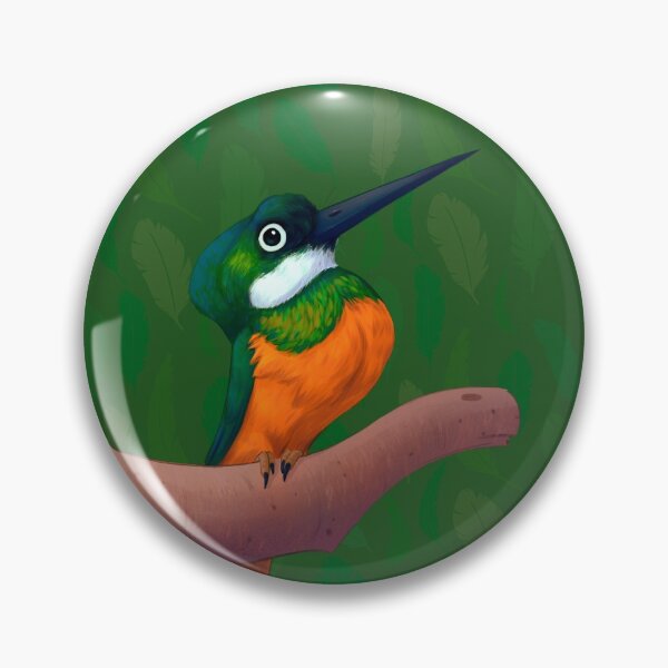 Item preview, Rufous-tailed jacamar (green background) designed and sold by PaulaBS.