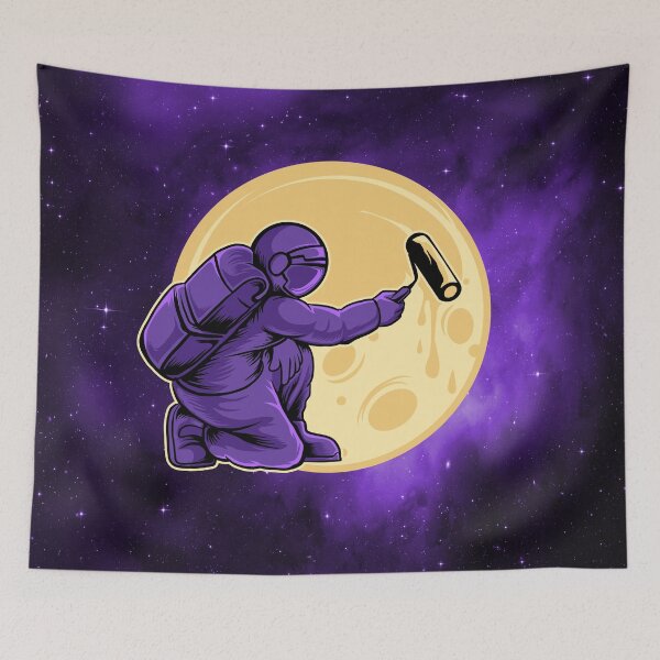 Item preview, astro paint astronaut with paint roller in space designed and sold by toastygoat.