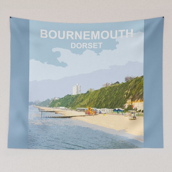 Item preview, Bournemouth Beach Dorset. Summer art gift designed and sold by BarbaraGlebska.