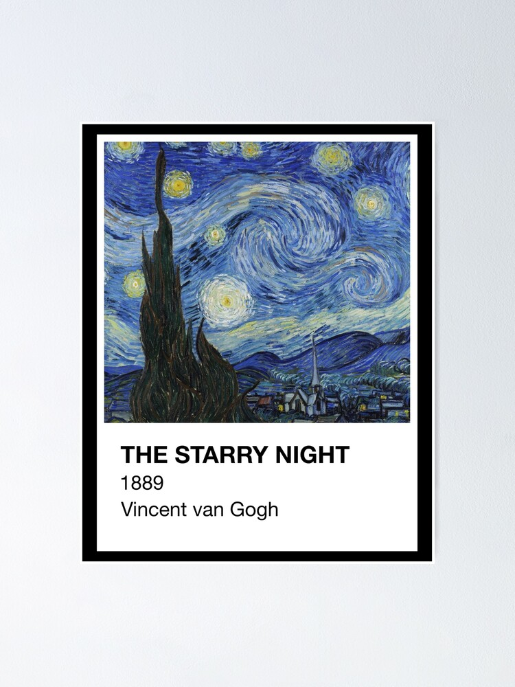 Starry Night Vincent van Gogh Pantone Card Poster for Sale by neopop Redbubble