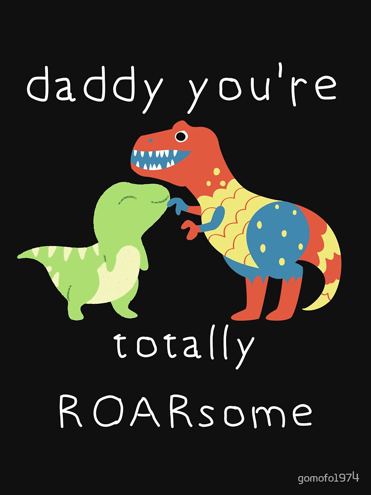 Totally roarsome (awesome) - Cute Dino print design - funny hand