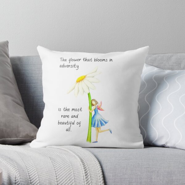 The Most Beautiful Fairy & Flower Throw Pillow