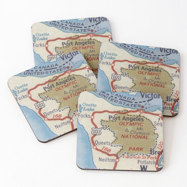 Item preview, Olympic National Park Vintage Map designed and sold by RepYourTown.