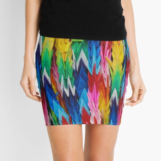 Paper Cranes for Peace Mini Skirt