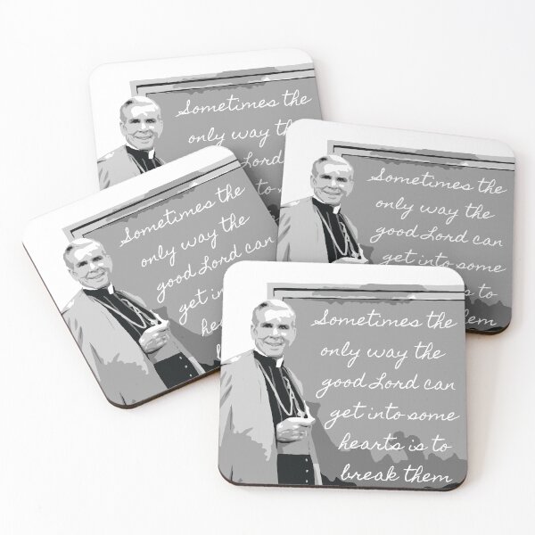 Item preview, Venerable Archbishop Fulton Sheen "Breaking Hearts" Quote designed and sold by typicalwonders.
