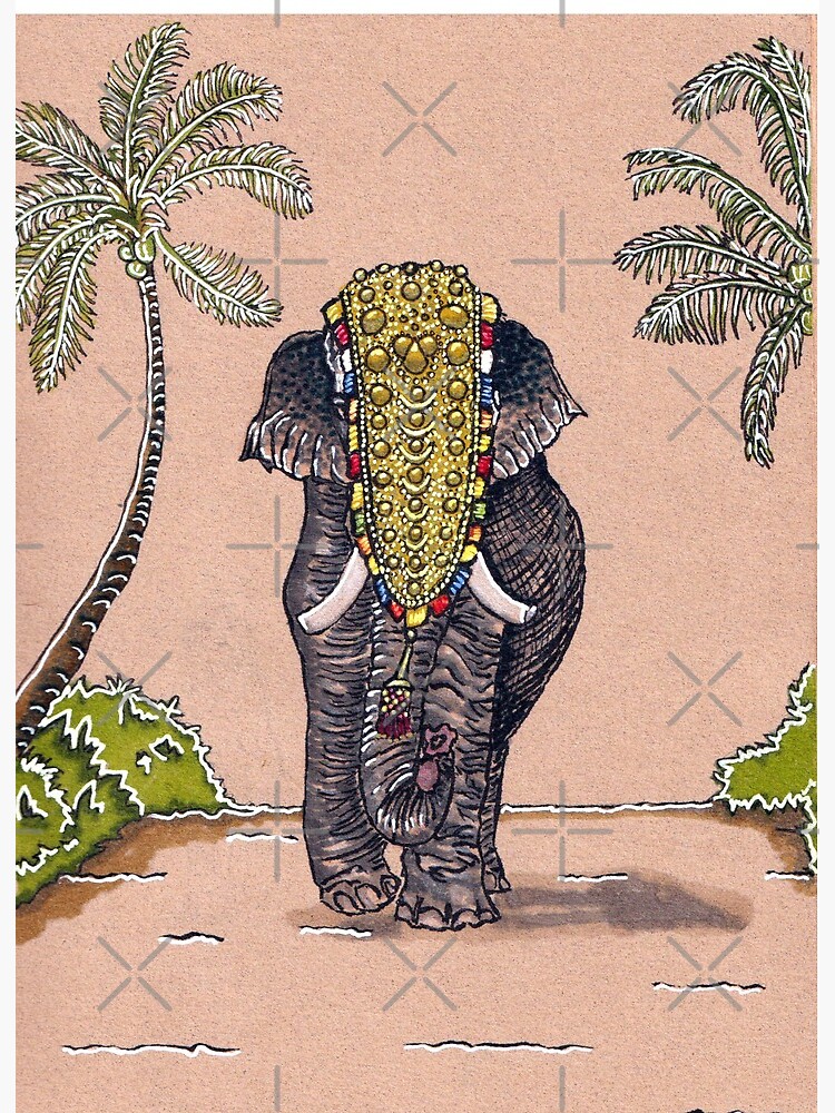 Éléphant Tiré Par La Main De Zentangle Avec Le Mandala Pour