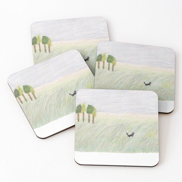 Item preview, Cute landscape with a cat, landscape with trees designed and sold by Franye1.