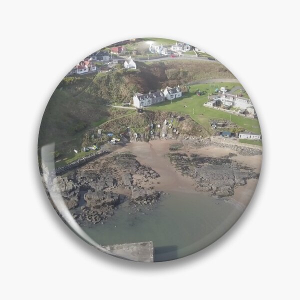 Item preview, Collieston Harbour from the air designed and sold by Nicky Cordiner.