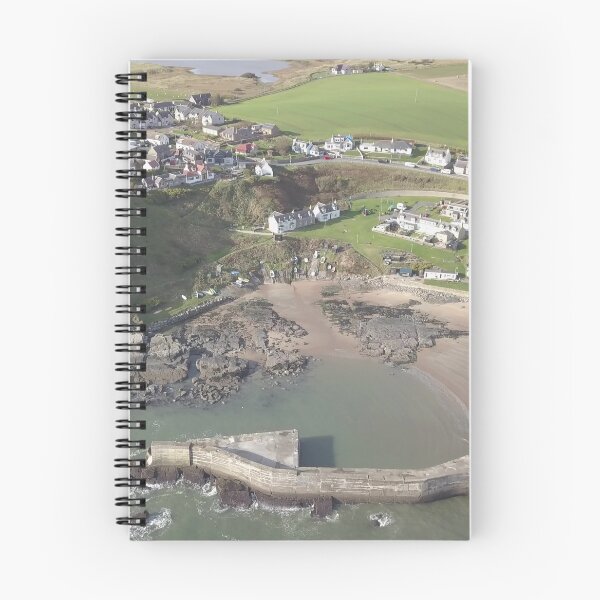 Item preview, Collieston Harbour from the air designed and sold by Nicky Cordiner.