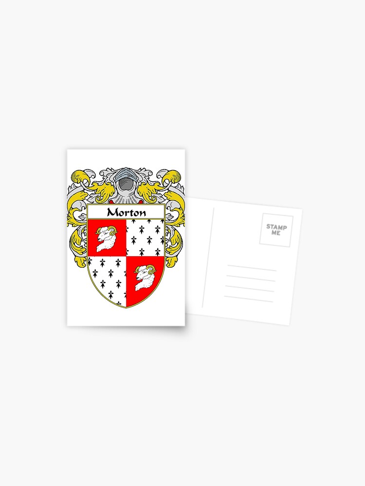 morton-coat-of-arms-family-crest-postcard-for-sale-by-irisharms-redbubble for Free Printable Family Crest Images Morton Coat of Arms/Family Crest