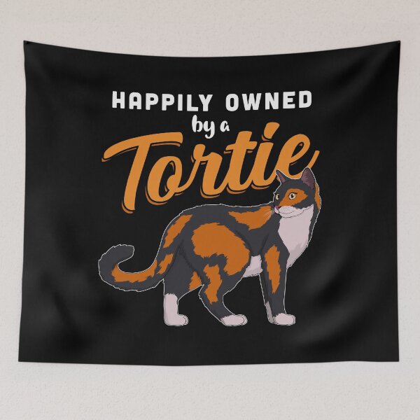Item preview, Happily Owned By A Tortie Cat print designed and sold by jakehughes2015.
