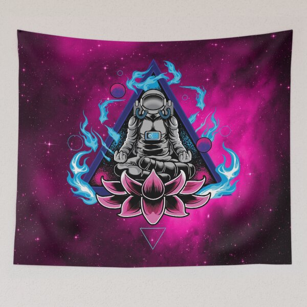 Item preview, space zen meditation lotus flower designed and sold by toastygoat.