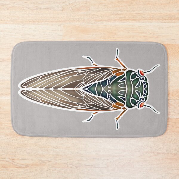 Item preview, Art Nouveau Cicada White Outline designed and sold by RJKpoyp.