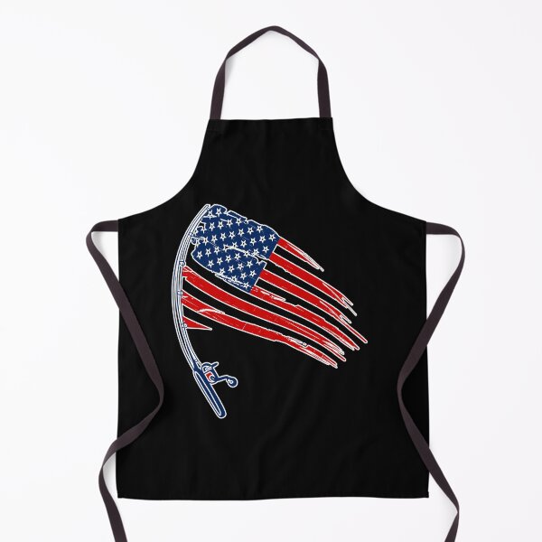 Item preview, American Fishing Rod Flag | Fishing and the Flag Distressed White Outline designed and sold by Rabbitti.