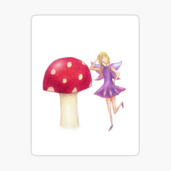 Fairy & Toadstool Day Dreaming Sticker