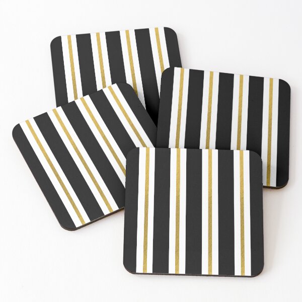 Item preview, Elegant Black & Gold Stripes designed and sold by idovedesign.