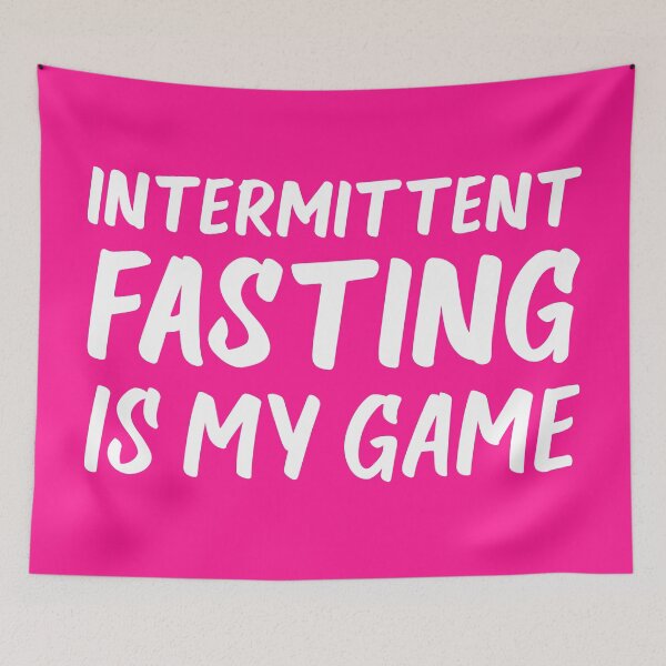Item preview, Intermittent Fasting is My Game | Health | Life | Quotes | Hot Pink designed and sold by Wintre2.