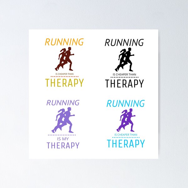 Item preview,   Running Is My Therapy Sticker  designed and sold by colortrends.