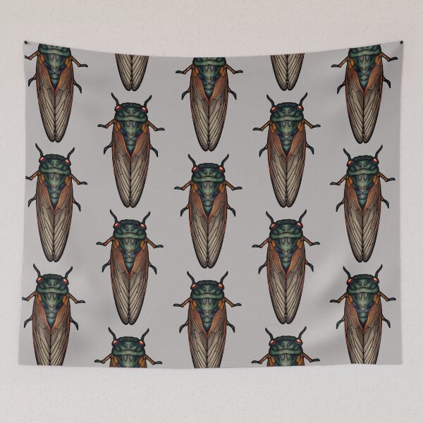 Item preview, Art Nouveau Cicada Black Outline designed and sold by RJKpoyp.