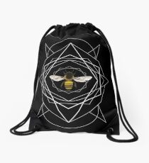 Working Girl (White Lines) Drawstring Bag