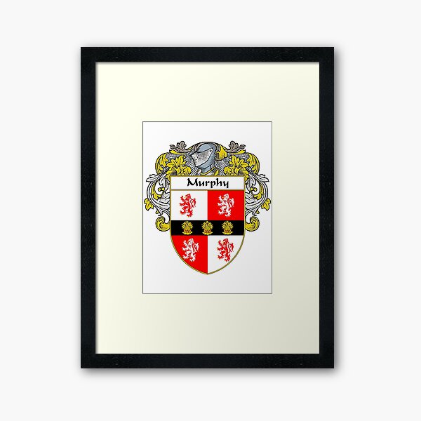 Murphy Coat of Arms/Family Crest Framed Art Print