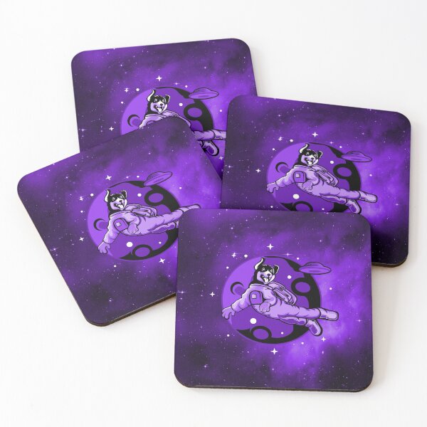 Item preview, spacedog galaxy purple cute puppy space designed and sold by toastygoat.