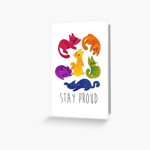 LGBT + PRIDE CATS Greeting Card