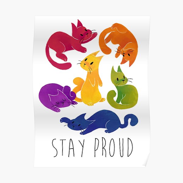 LGBT + PRIDE CATS Poster