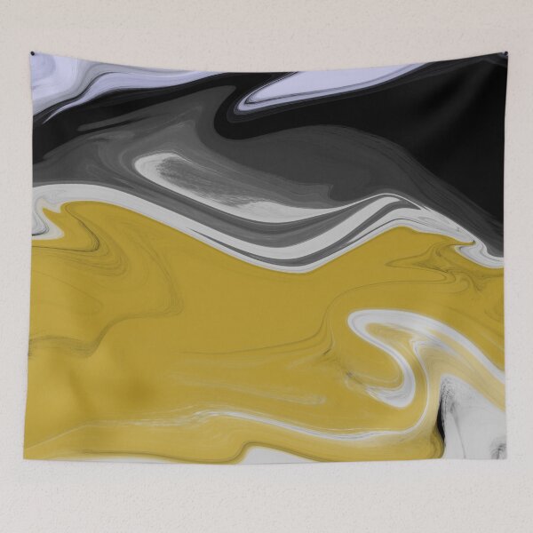 Item preview, Liquid Black Gold Swirls designed and sold by mystiquelicorne.