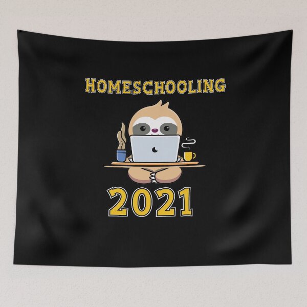 Item preview, Homeschooling 2021 Student Sloth Saying Homeschool designed and sold by Lenny Stahl.