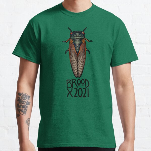 Art Nouveau Cicada Black Outline Brood X 2021 Classic T-Shirt