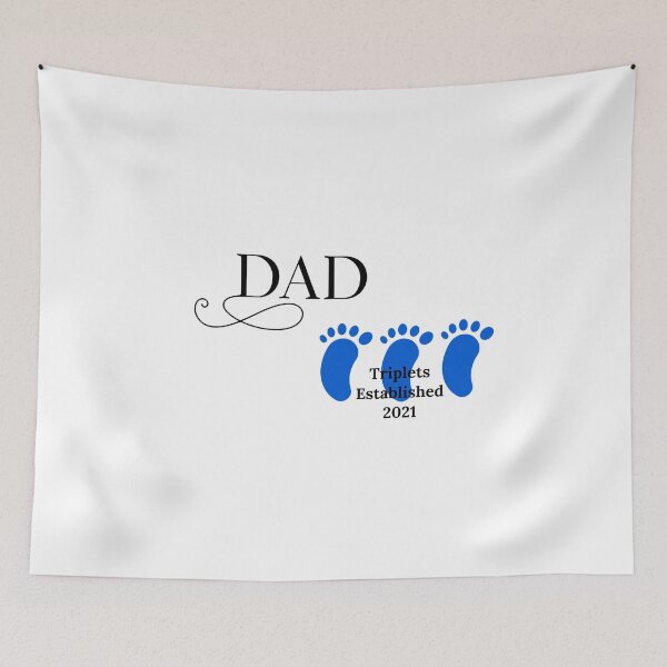 Item preview, Dad - Triplets Boys Established 2021 designed and sold by dobbysgifts.