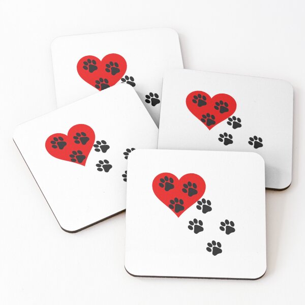 Item preview, Paw Prints in my Heart design for cat and dog lovers designed and sold by LeBreab.