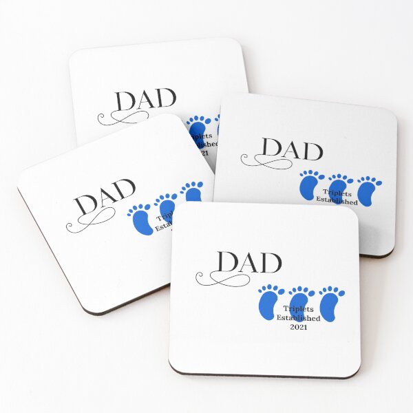 Item preview, Dad - Triplets Boys Established 2021 designed and sold by dobbysgifts.